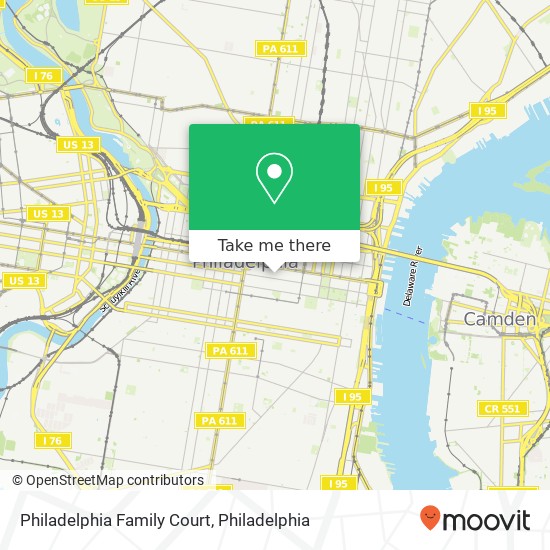 Philadelphia Family Court map