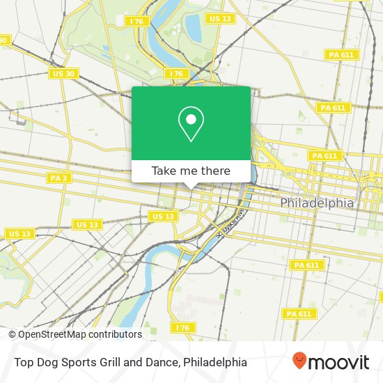 Top Dog Sports Grill and Dance map