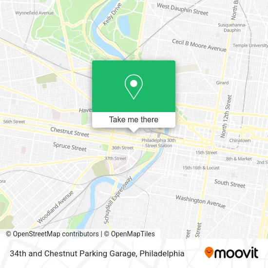 34th and Chestnut Parking Garage map