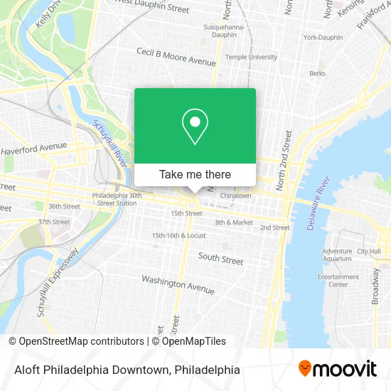 Aloft Philadelphia Downtown map