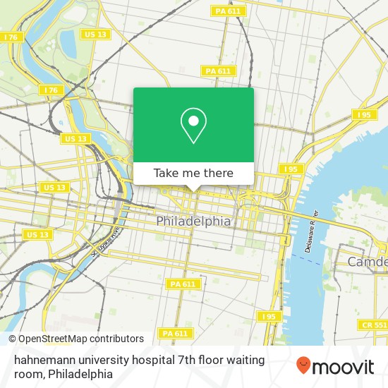 Mapa de hahnemann university hospital 7th floor waiting room