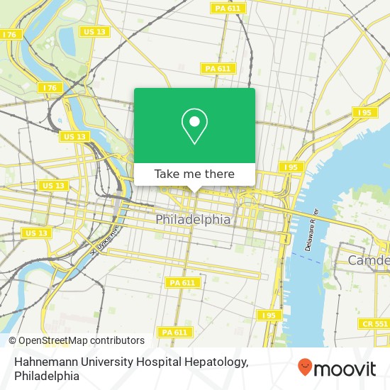 Mapa de Hahnemann University Hospital Hepatology