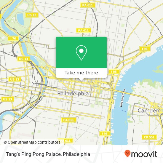 Tang's Ping Pong Palace map