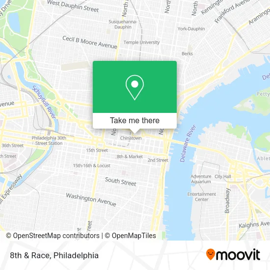8th & Race map