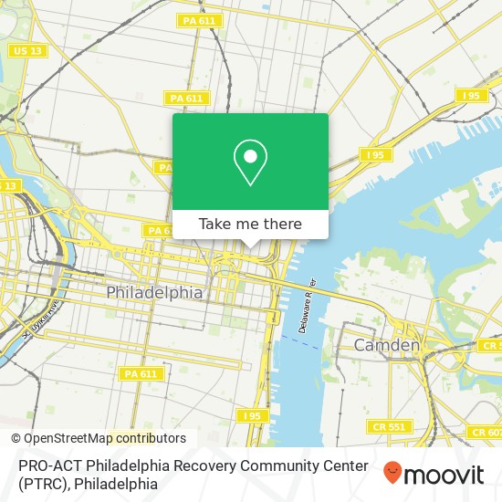 PRO-ACT Philadelphia Recovery Community Center (PTRC) map