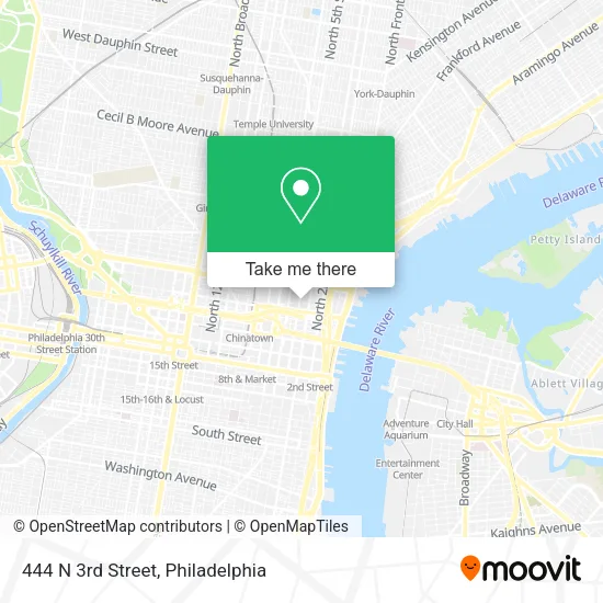 444 N 3rd Street map