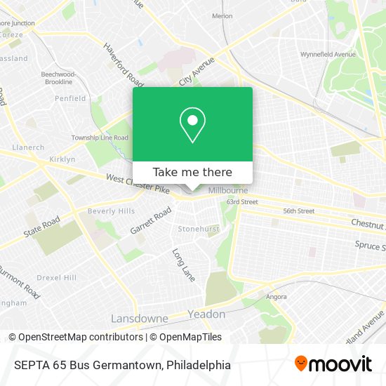 SEPTA 65 Bus Germantown map