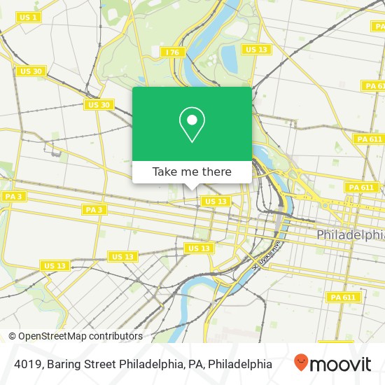 4019, Baring Street Philadelphia, PA map