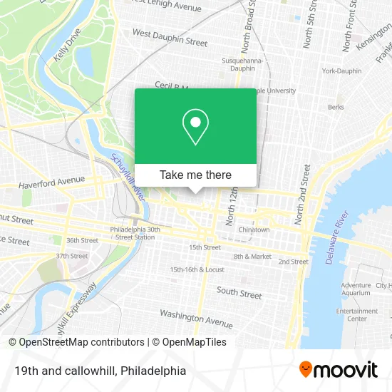 19th and callowhill map