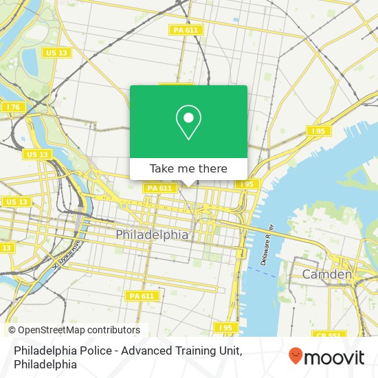 Mapa de Philadelphia Police - Advanced Training Unit