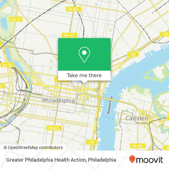 Mapa de Greater Philadelphia Health Action