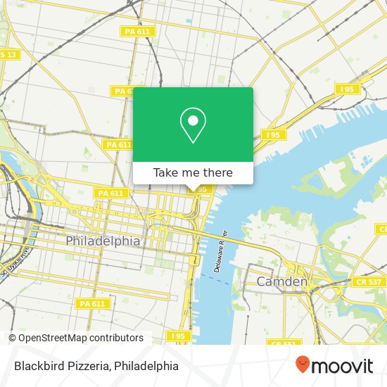 Mapa de Blackbird Pizzeria