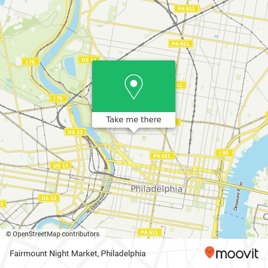 Mapa de Fairmount Night Market
