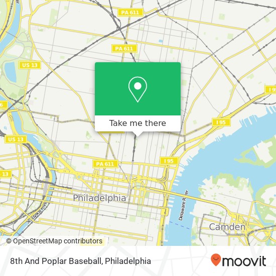 Mapa de 8th And Poplar Baseball