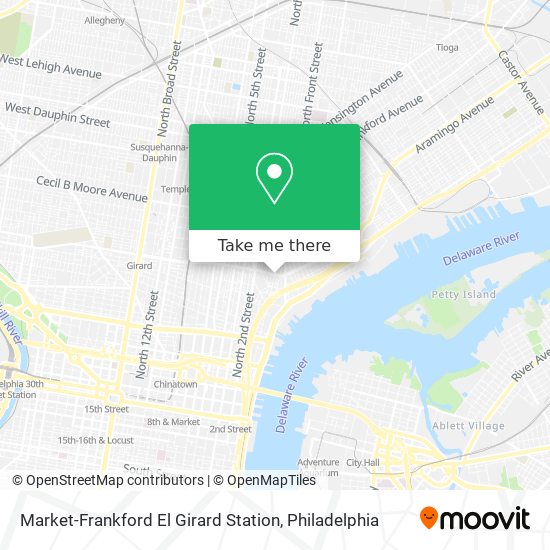 Mapa de Market-Frankford El Girard Station