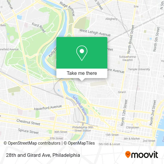 28th and Girard Ave map