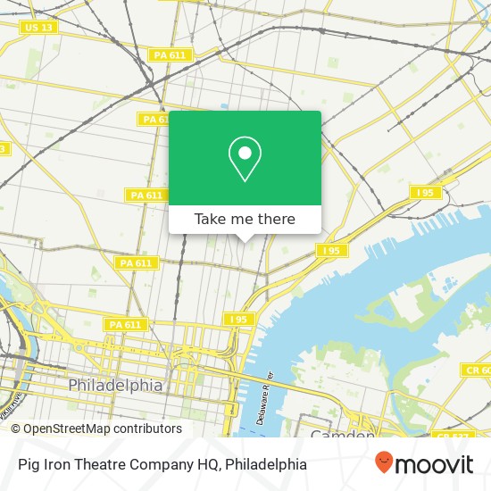 Pig Iron Theatre Company HQ map