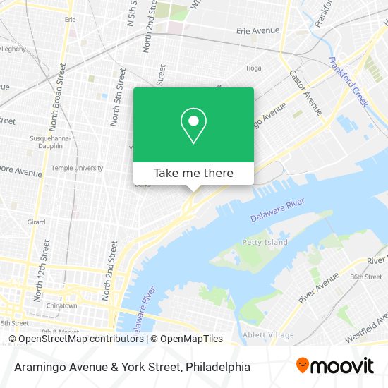 Mapa de Aramingo Avenue & York Street