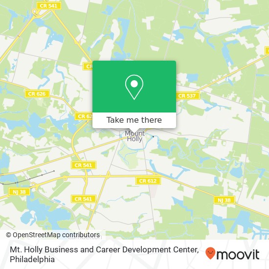 Mt. Holly Business and Career Development Center map