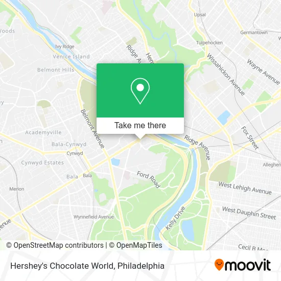 Hershey's Chocolate World map