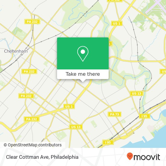 Clear Cottman Ave map