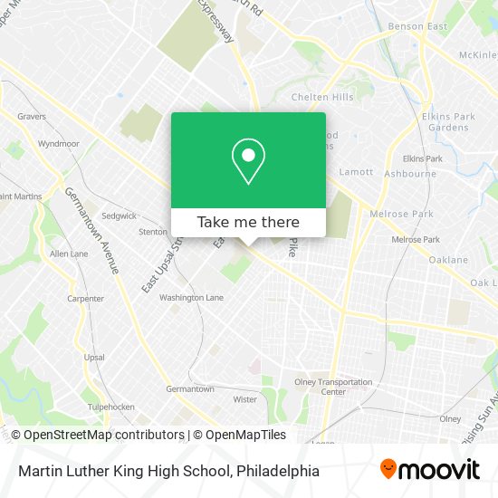 Martin Luther King High School map