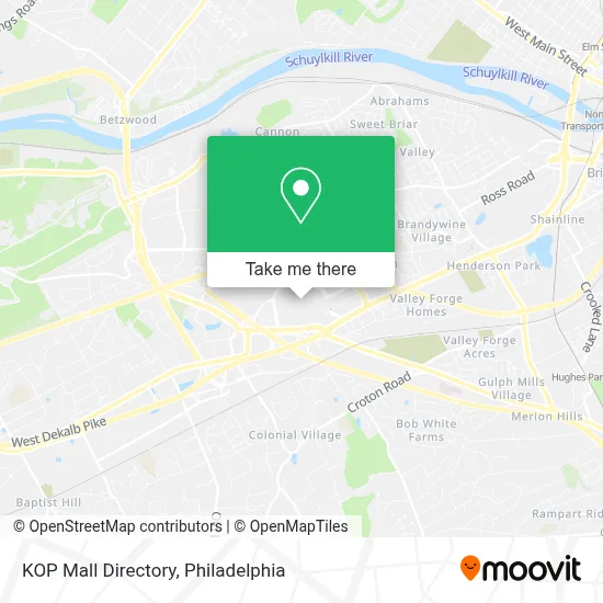 KOP Mall Directory map
