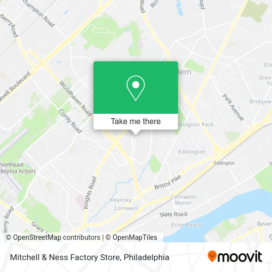 Mitchell & Ness Factory Store map