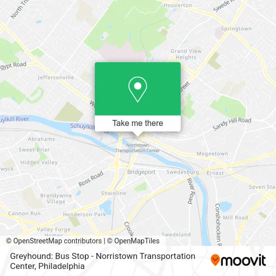 Greyhound: Bus Stop - Norristown Transportation Center map