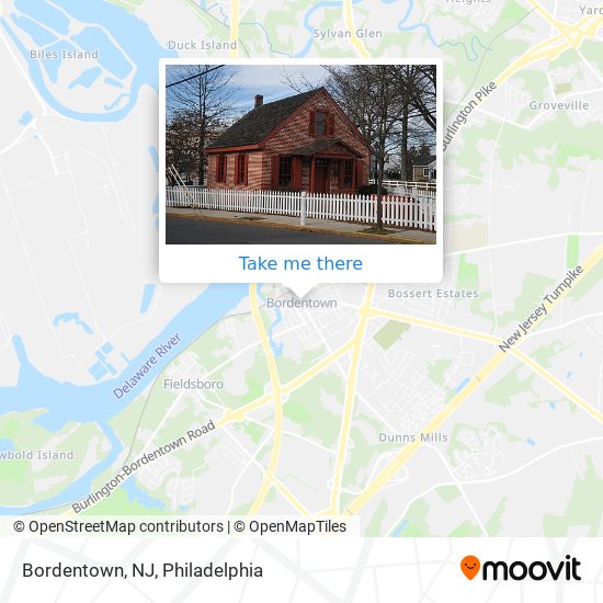 Mapa de Bordentown, NJ