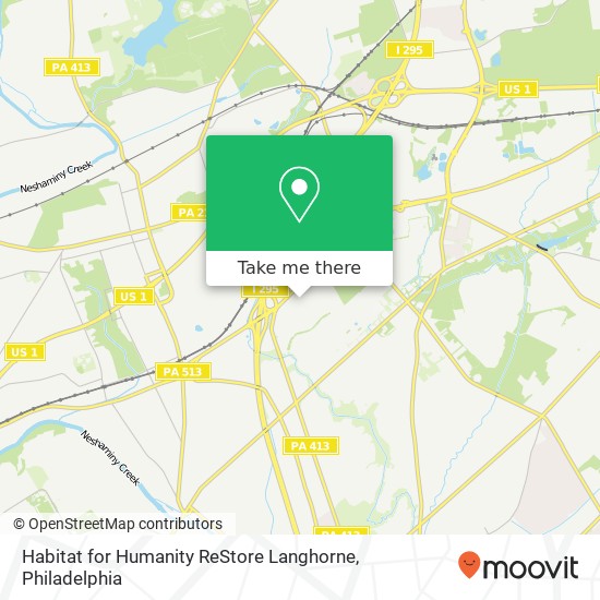 Habitat for Humanity ReStore Langhorne map