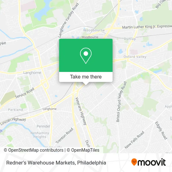 Redner's Warehouse Markets map