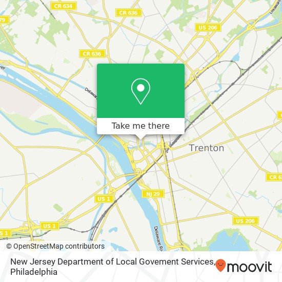 Mapa de New Jersey Department of Local Govement Services