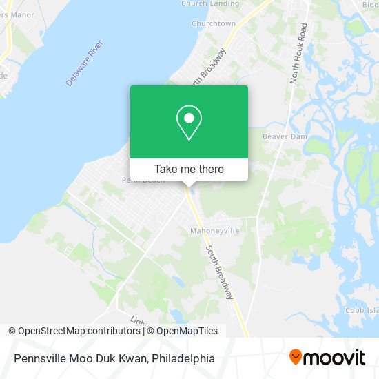 Mapa de Pennsville Moo Duk Kwan