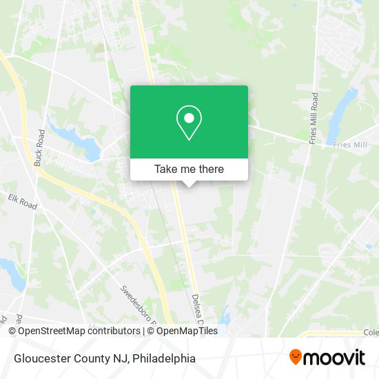 Mapa de Gloucester County NJ