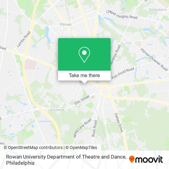 Rowan University Department of Theatre and Dance map