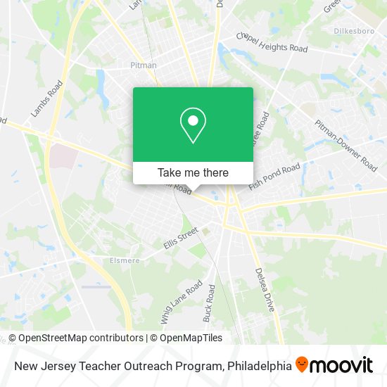 New Jersey Teacher Outreach Program map
