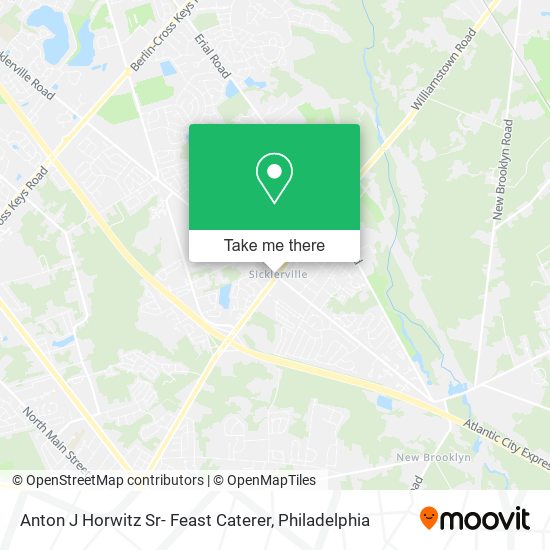 Mapa de Anton J Horwitz Sr- Feast Caterer