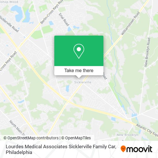 Mapa de Lourdes Medical Associates Sicklerville Family Car