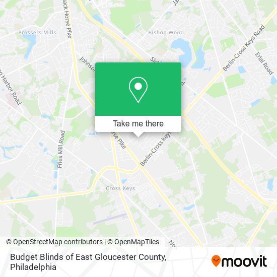 Budget Blinds of East Gloucester County map