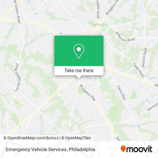 Emergency Vehicle Services map