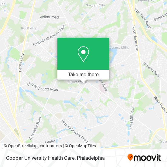 Mapa de Cooper University Health Care