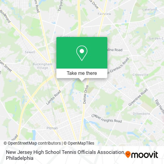 New Jersey High School Tennis Officials Association map