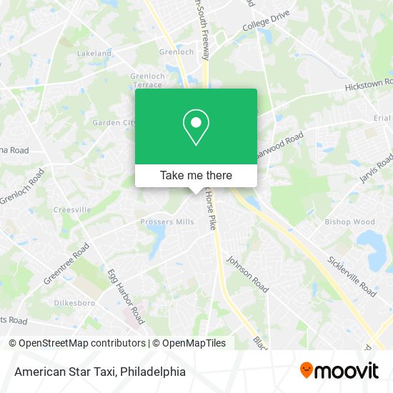 American Star Taxi map