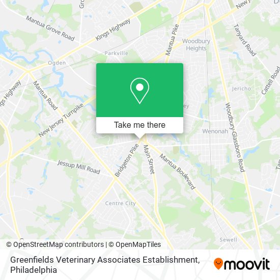 Mapa de Greenfields Veterinary Associates Establishment
