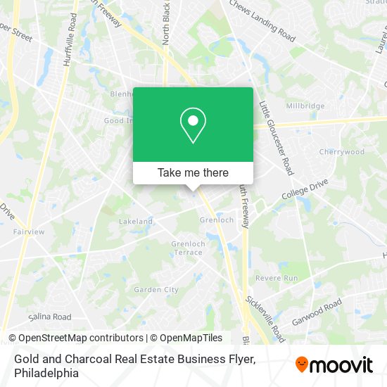 Mapa de Gold and Charcoal Real Estate Business Flyer