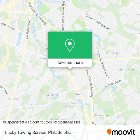 Lucky Towing Service map