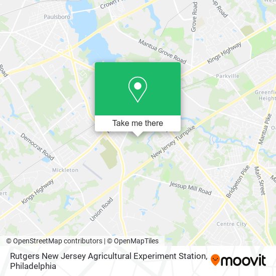 Rutgers New Jersey Agricultural Experiment Station map