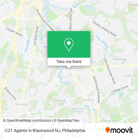 Mapa de C21 Agents in Blackwood NJ