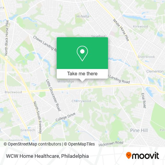 WCW Home Healthcare map
